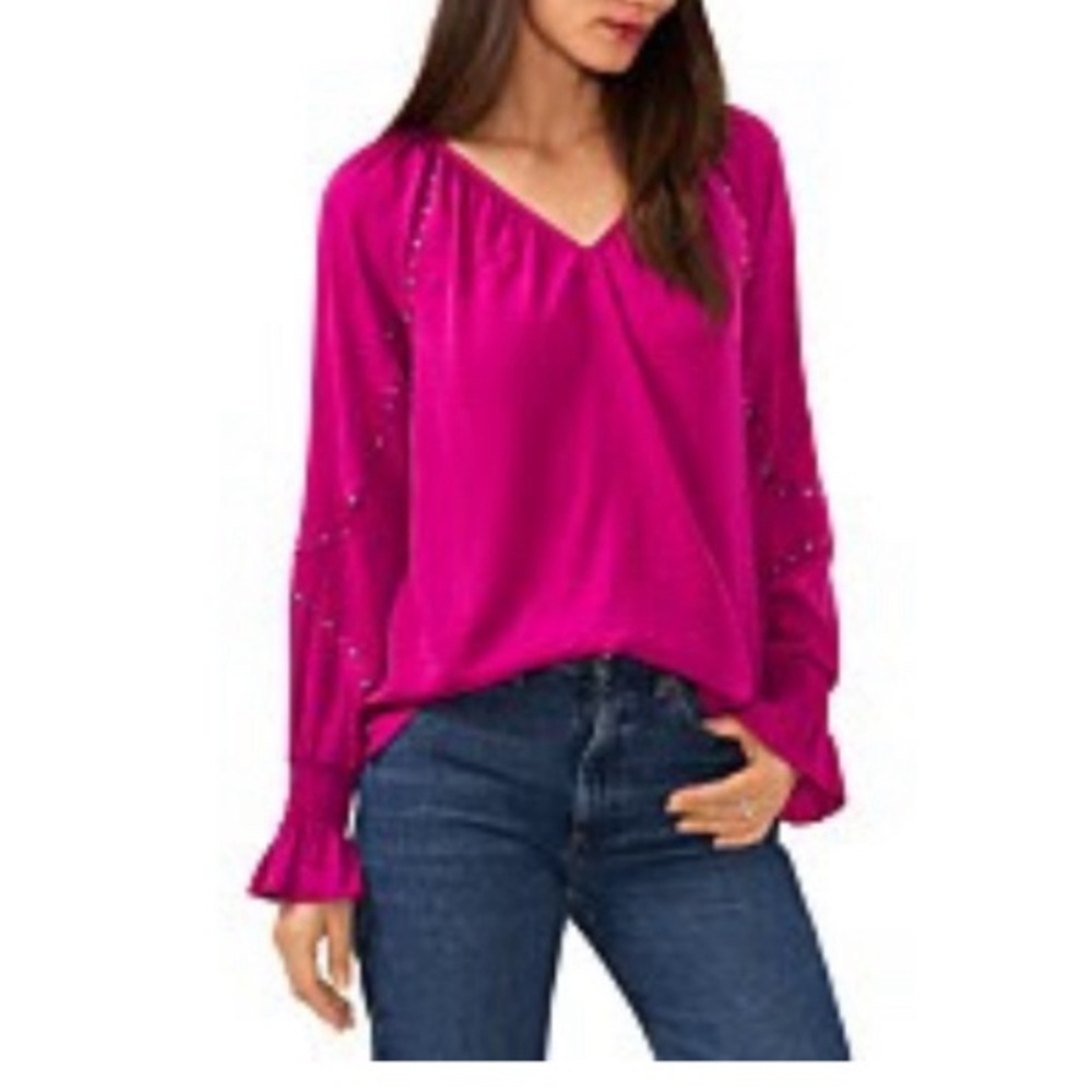 Vince Camuto Embroidered Sleeve Blouse. Price is firm.